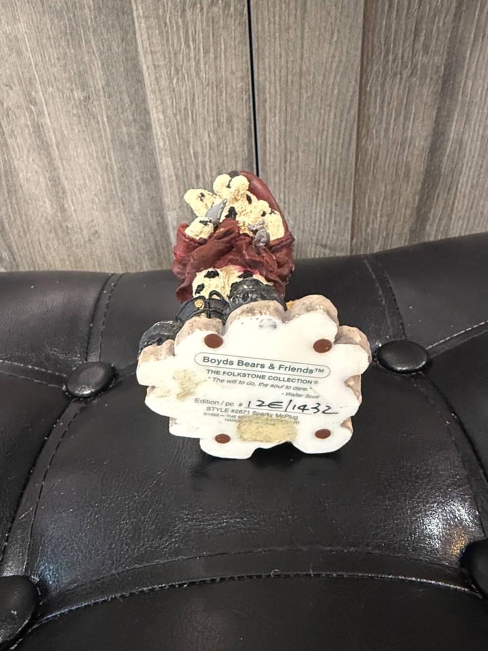 Vintage Boyds Bears Firefighter Sparky McPlug Dalmatian Dog Figurine Folkstone - Picture 6 of 6